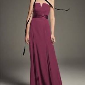 Vera Wang Wine colored strapless dress. Size 10- never worn